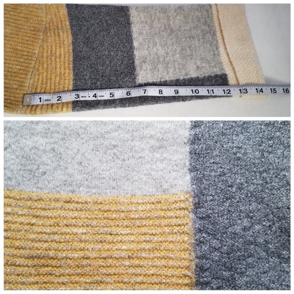 Topshop patchwork open front cardigan knit coat size 2 - Picture 8 of 8